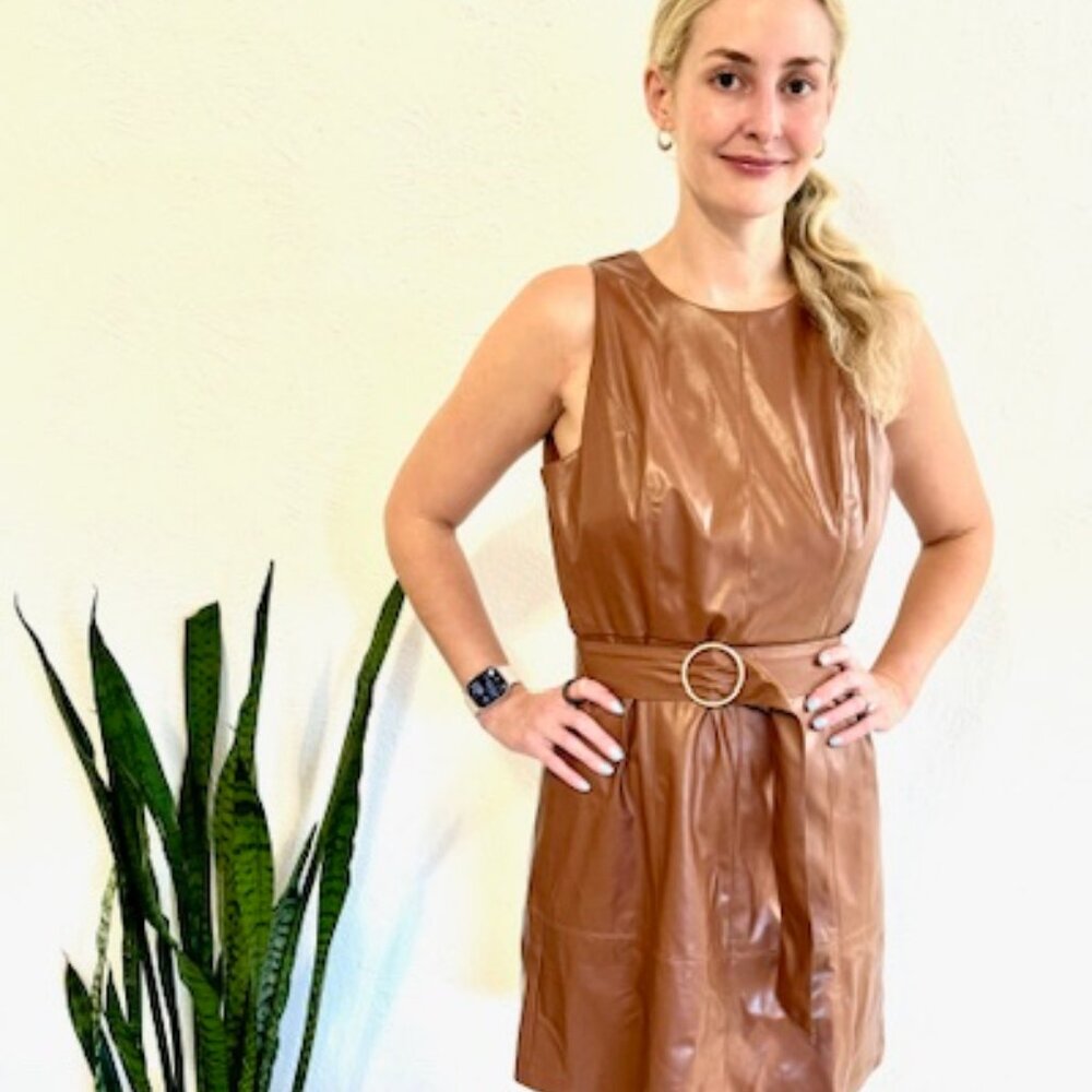 Faux Leather Dress
